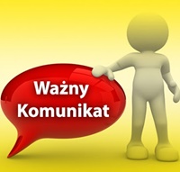 grafika z napisem ważny komunikat