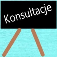 grafika z tablicą z napisem konsultacje