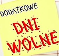grafika z napisem dodatkowe dni wolne